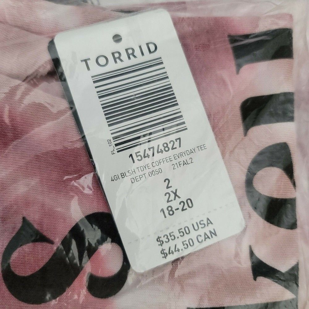 Torrid Classic fit Women's Size 2X 18/20 Pink Short Sleeve T-Shirt Everyday Tee - Picture 5 of 9